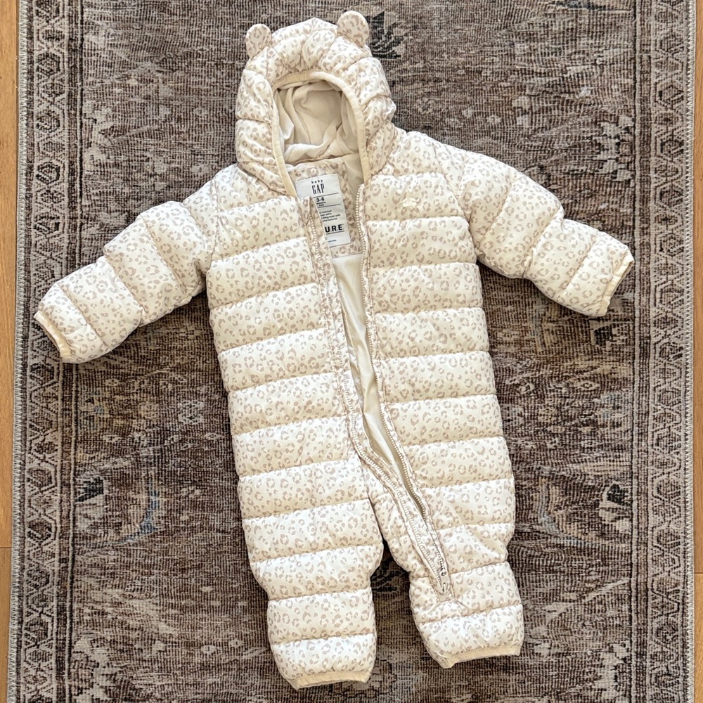 GAP baby puffer footie water resistant onesie